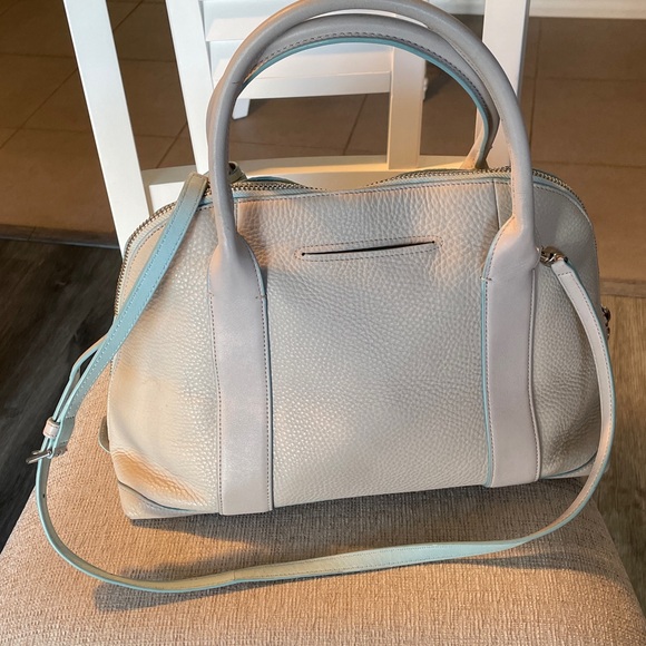 Coach Restored Bleecker Preston Satchel — Light Beige with Mint Trim - Picture 5 of 11